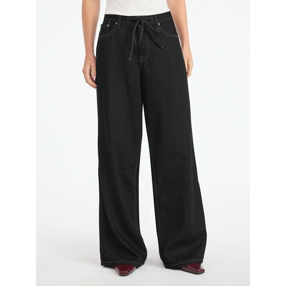 Scoop Women’s and Women's Plus Relaxed Low Slung Jeans, Sizes 0-28 Plus