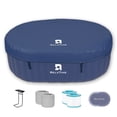 thumbnail image 1 of RELXTIME 2 Person Oval Inflatable Hot Tub Set, Blue, 1 of 7