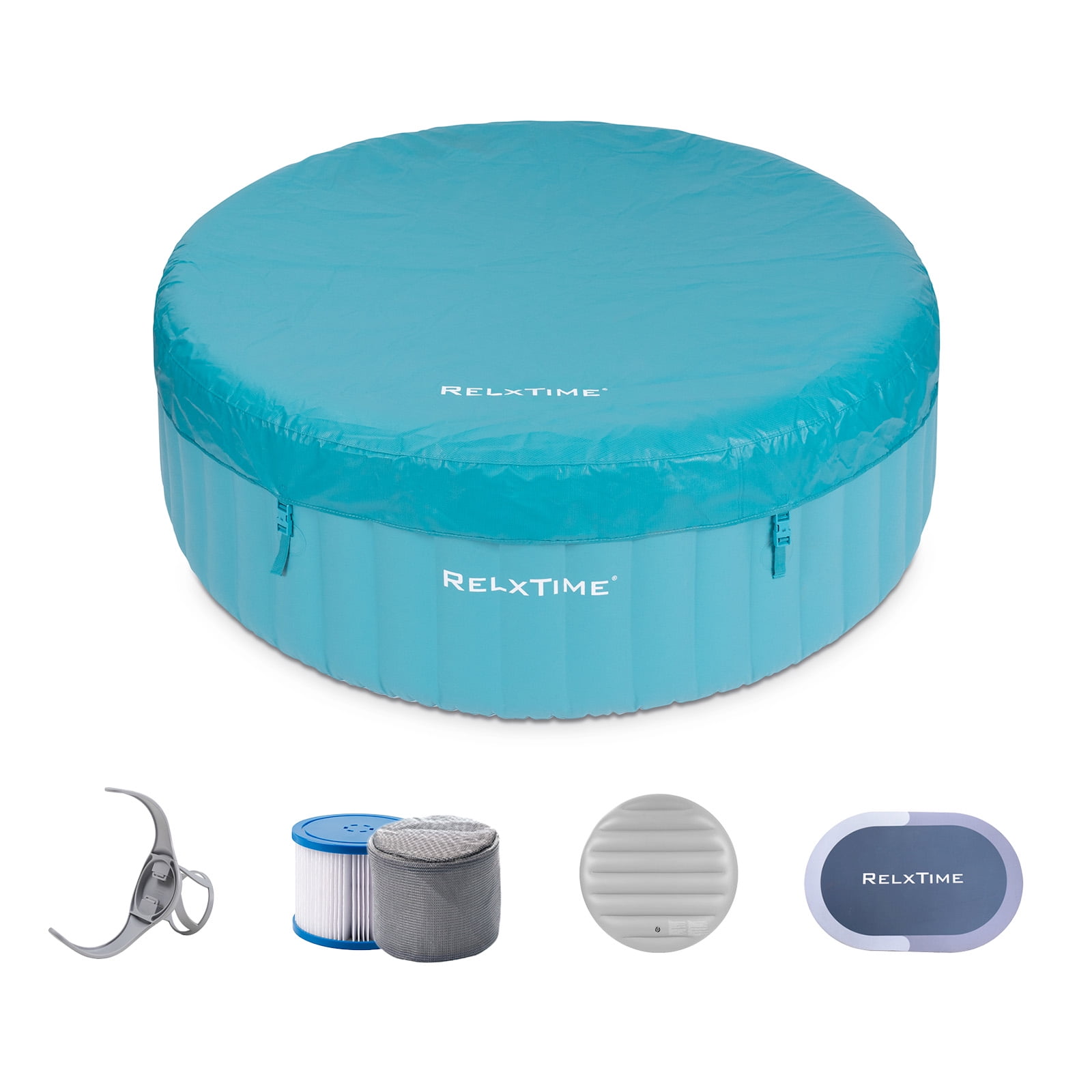 RELXTIME 46 Person Inflatable Hot Tub Round Portable Indoor Outdoor