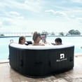 thumbnail image 1 of RELXTIME Inflatable Hot Tub Spa Square Portable Outdoor Pool with 120 Massage Jets for 2-3 Person, Black, 1 of 8