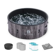 RELXTIME Inflatable Outdoor Spa Hot Tub, 71" x 71", 4-6 Person