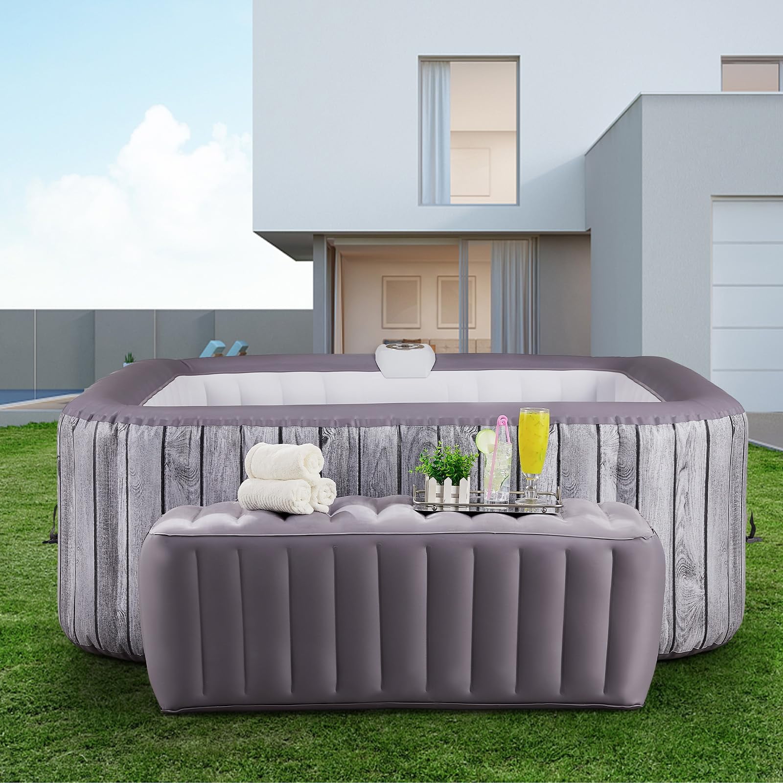 RELXTIME Spa Surround Bench STF9 Inflatable Hot Tub Step Spa Side Table