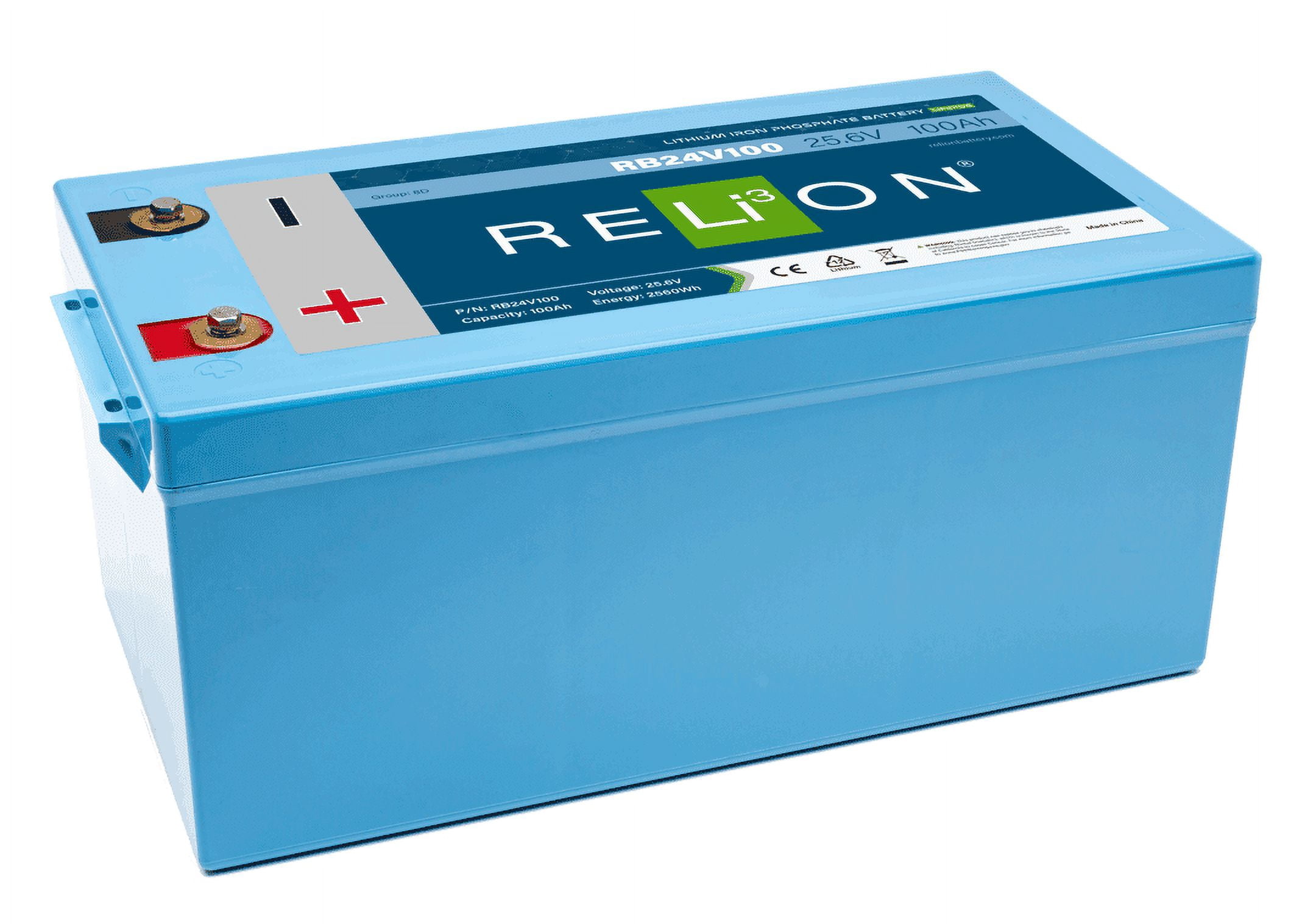 Relion RB24V100 24V 100Ah Deep Cycle Lithium Battery