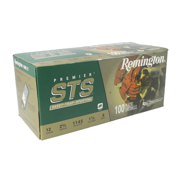 Remington Premier STS, 12 ga, 8 Shot, 2-3/4 in, 1 1/8 oz, 1145 fps, 100 Count