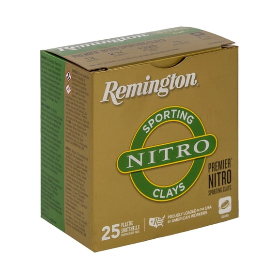 Remington Premier Nitro Sporting Clays, 12 ga, 8 Shot, 2-3/4 in, 1 1/8 oz, 1300 fps, 25 Count
