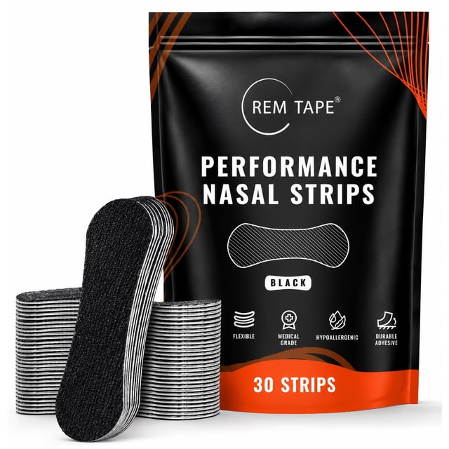 REM Tape - Performance Nasal Strips (30 Strips) - Snoring & Congestion ...