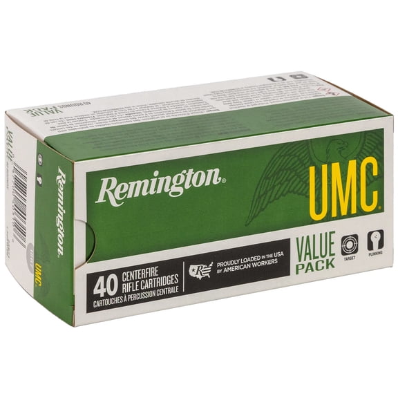 Remington UMC Centerfire Rifle, 308 Win, 150 gr, Full Metal Jacket, 2820 fps, 40 Count