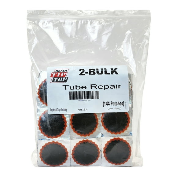 REMA No. 2 Tube Patch, 144 units of 1-3/4-in Round, Red Feather Edge