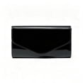 thumbnail image 1 of REMANLAN Women's Glossy Patent Leather Envelope Evening Clutch Purse, Black, 1 of 9