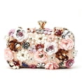 thumbnail image 1 of REMANLAND Women's PVC Floral Beaded Evening Clutch with Handle and Detachable Chain, Orange, 1, 1 of 8