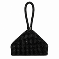 thumbnail image 1 of REMANLAND Women's Black Sparkling Wristlet Evening Clutch Bag, 1 of 4