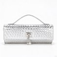 thumbnail image 1 of REMANLAND Women's PVC Snake Print Tote Clutch, Silver, 1 of 6