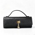 thumbnail image 1 of REMANLAND Women's PVC Snake Print Tote Handbag Detachable Chain Strap, Black, 1 of 6