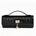 thumbnail image 1 of REMANLAND Women's PVC Tote Clutch Bag with Detachable Chain Strap, Black, 1 of 6