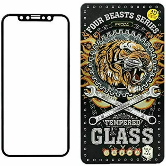 REMAX Four Beasts Tempered Glass for iPhone X, Black