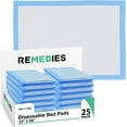 thumbnail image 1 of REMEDIES 23 x 36” Large Disposable Bed Pads for Adults Incontinence Pads Puppy Pads, 25 Pack, 1 of 7