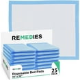 thumbnail image 1 of REMEDIES 30 x 36” Large Disposable Bed Pads for Adults Incontinence Pads Puppy Pads, 25 Pack, 1 of 7