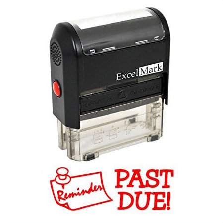 REMINDER PAST DUE - Self Inking Bill Collection Stamp in Red Ink