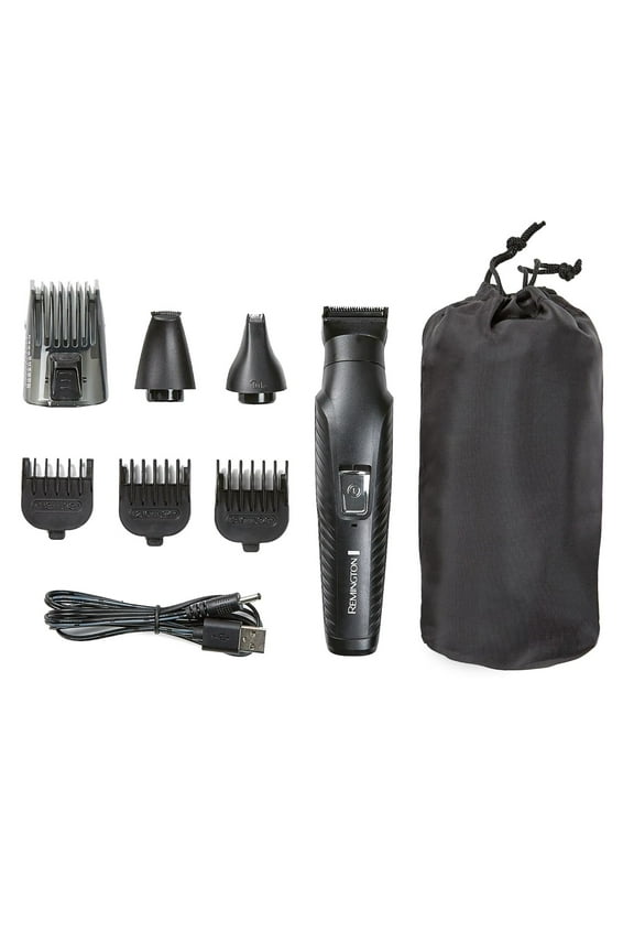 Graphite All-in-One Grooming Kit, Men's Head & Body Trimmer Kit with Combs, Black