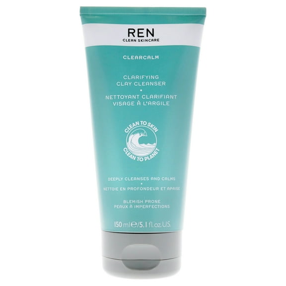 REN ClearCalm 3 Clarifying Clay Facial Cleanser, 5.1oz