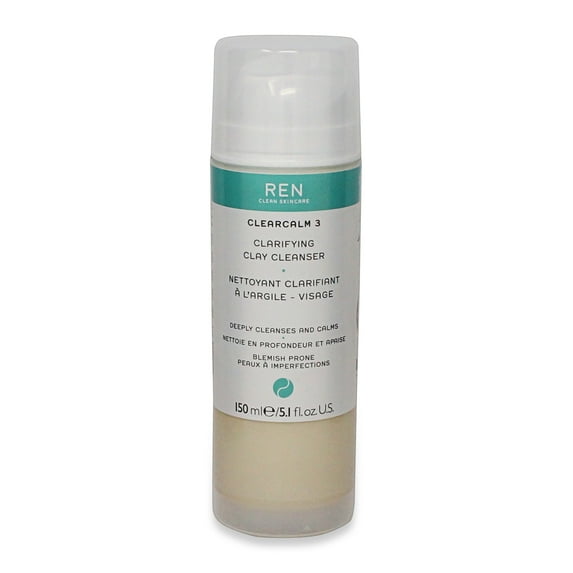 REN Skincare Clearcalm 3 Clarifying Clay Cleanser 5.1 Oz