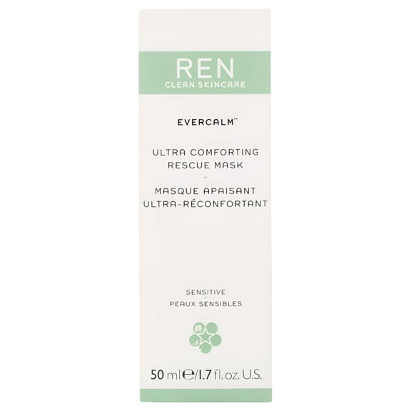 REN Skincare Evercalm Ultra Comforting Rescue Face Mask 1.7 Oz