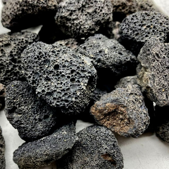 RENACLIPY Black Volcanic Decorative Stones for Water Features, Landscaping, Garden, and Home Dcor Accents