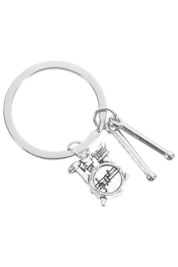 Alloy Drumstick Keychain Pendant for Couples, 1 Piece Music Accessory