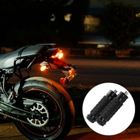 RENACLIPY 1Pair Motorcycle Rear Passenger Footrest Black Universal Foot Peg for Motorbike