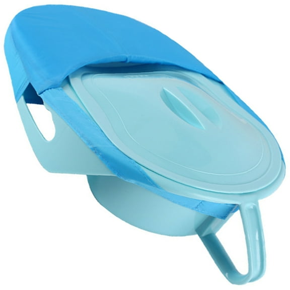 RENACLIPY 1 Set Bedside Chamber Pot with Lid for Pregnant Women, Sky Plastic Urinal, 40.5x27cm, Convenient and