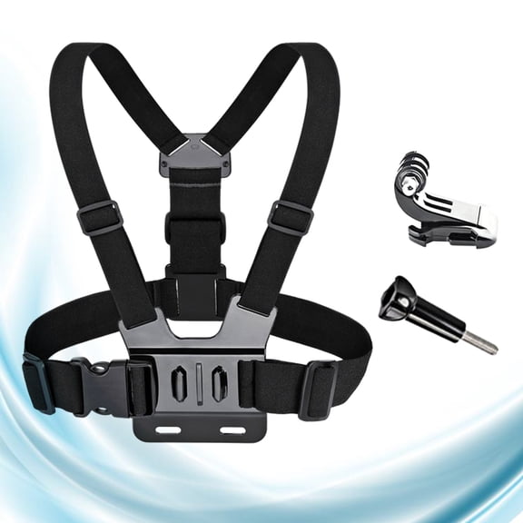 RENACLIPY 1 Set Chest Mount Harness for Sports Enthusiasts in Black Material