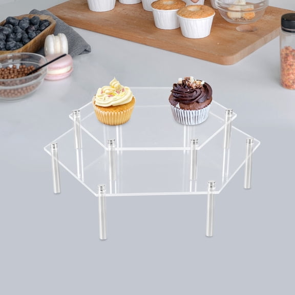 RENACLIPY 1 Set Clear Cake Display Stand Metal Storage Riser for General Users