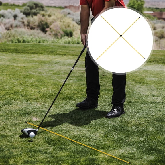 RENACLIPY Golf Putting Direction Trainer Stick with Fiberglass and Plastic, 1 Set for Improved Putting Accuracy