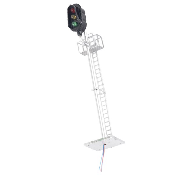 RENACLIPY Model Railway Signal Light Set, ABS Stainless Steel, Architectural Model Scenery Accessory for Train Layouts