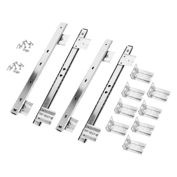 RENACLIPY 4-Pack Replacement Drawer Slides with Screws, Rolled Steel Slide Rails for Office, School, and Home Use
