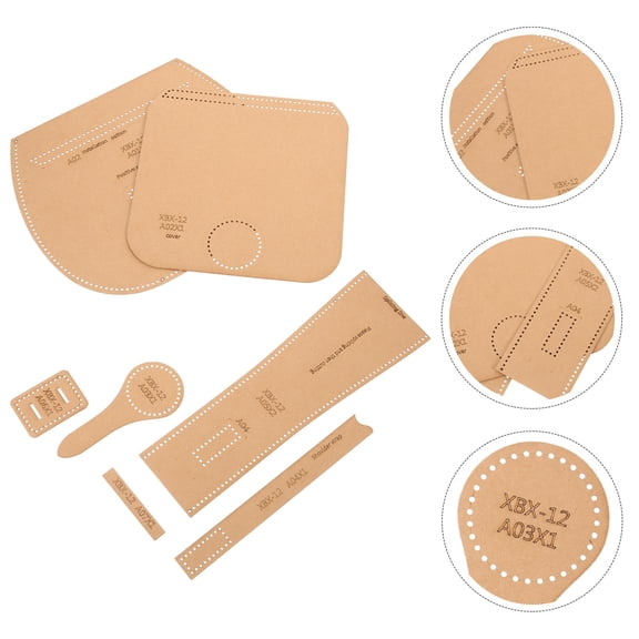 RENACLIPY 1 Set Purse Patterns Templates for Beginners Light Brown DIY Hand-on Ability Cultivation