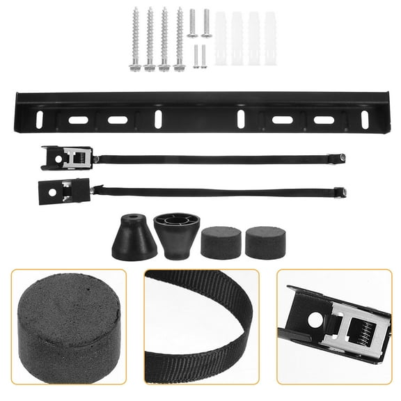 RENACLIPY 1 Set TV Mount with No Drilling Black Stainless Steel for Living Room Setup