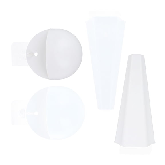 RENACLIPY 4-Piece White Wall-Mounted Vase Set for Home Decor and Plant Display, Premium PP Material Storage Solution