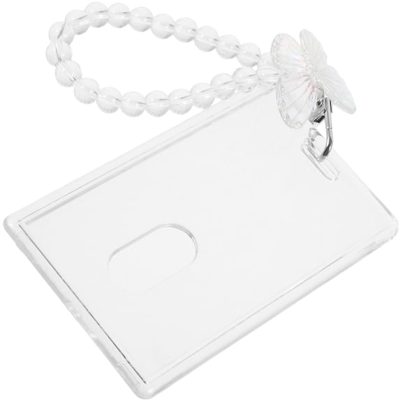 RENACLIPY Vertical Name Badge Holder PVC White 1 Set