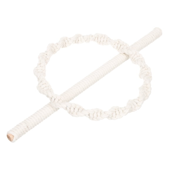 RENACLIPY 1Set Decorative Ivory Cotton Curtain Woven Holder for Indoor Home Curtains