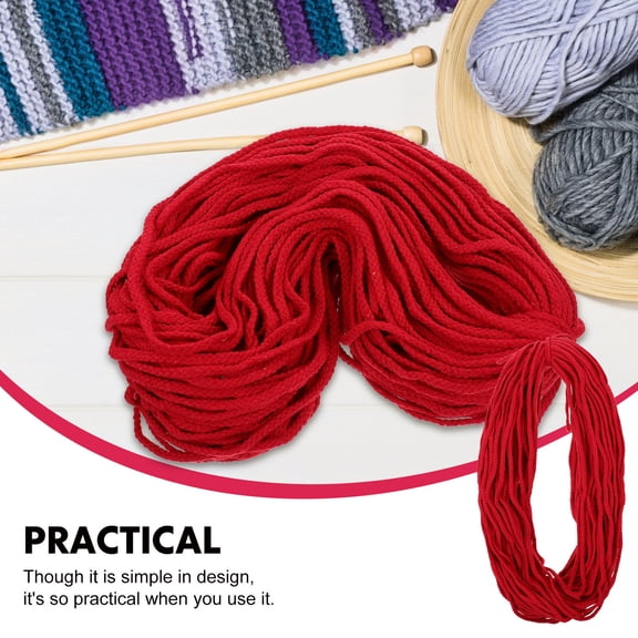 RENACLIPY Red Polyester Cotton Rope Clothesline, 1 Piece Hand Sewing Laundry Line for Indoor and Outdoor Use