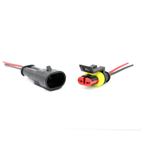 RENACLIPY 10 Pairs 2 Pin Electrical Wire Terminal Connectors Assorted Color for Automotive Electrical Wiring