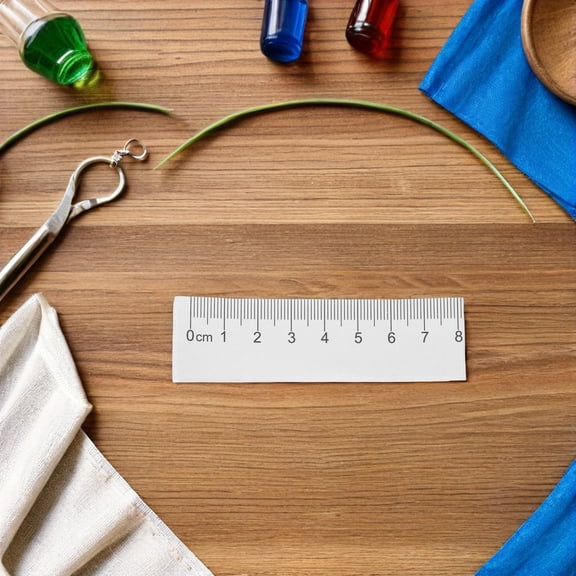 RENACLIPY 100Pcs White Paper Tape Measures Double Sided for Classroom and Craft Measurement