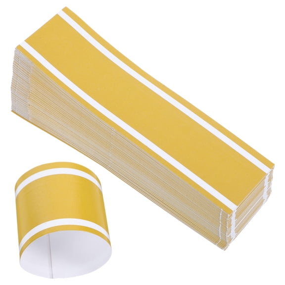 RENACLIPY 100Pcs Self Adhesive Paper Napkin Bands Durable Elegant Napkin Rings for Home Use and Outdoor Dining