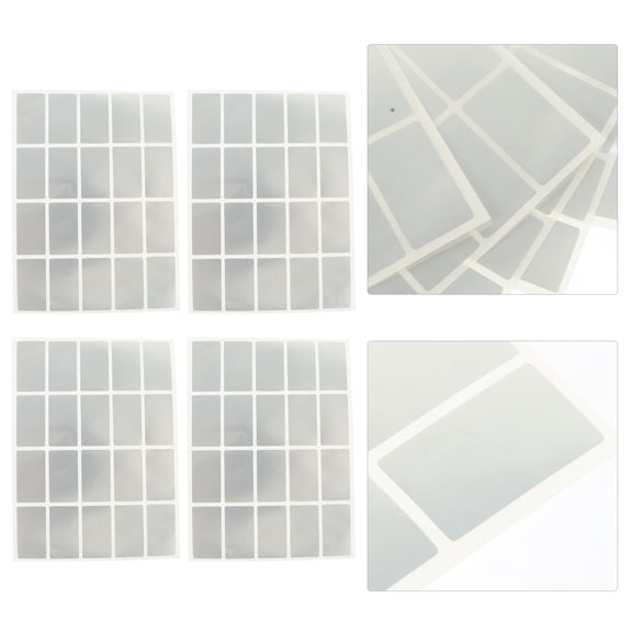 RENACLIPY 100Pcs Rectangular Sticky Label Pads for Families and Students Waterproof Inventory Stickers