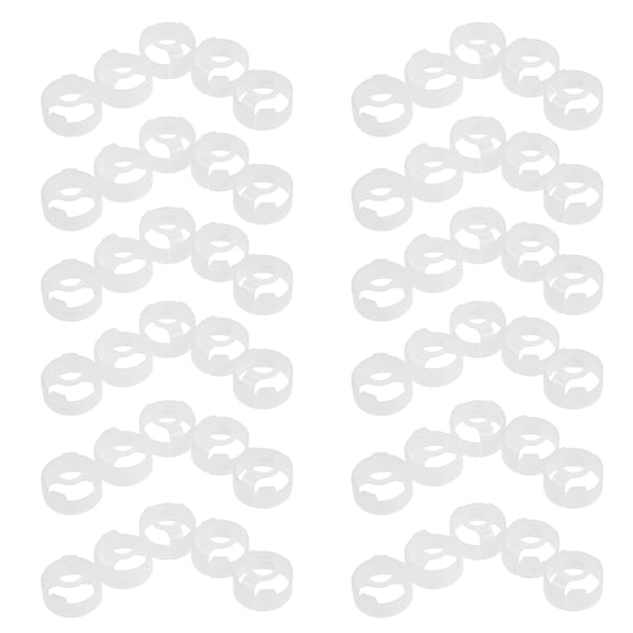 RENACLIPY 100-Pack Reusable White Glass Vial Caps Seal for Beauty, Lab, and Sample Storage