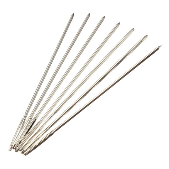 RENACLIPY 100Pcs Embroidery Sewing Needles Plated Silver Tail for 11Ct Cross Stitch Fabric Use