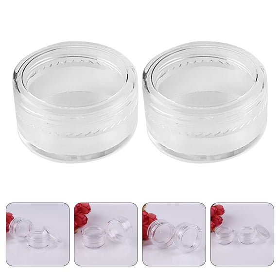 RENACLIPY 100Pcs Clear Small Jars with Lids for Lip Gloss Lip Scrub and Glitter Storage Travel Containers