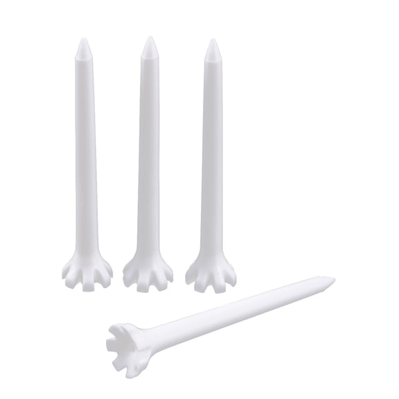 RENACLIPY 100Pcs Unbreakable Plastic Tees White Golf Tee Pegs Lightweight Durable Design