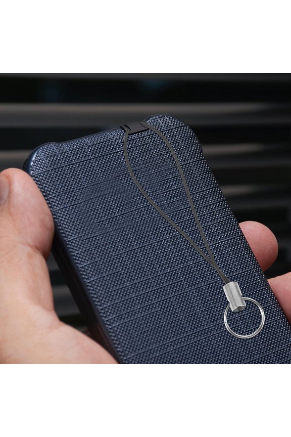 100Pcs Black Keychain for Phone Multiuse Hanging Strap with Rust Resistant Material